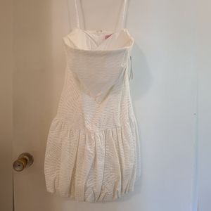 Lilly Pulitzer White Strapless Emma Dress